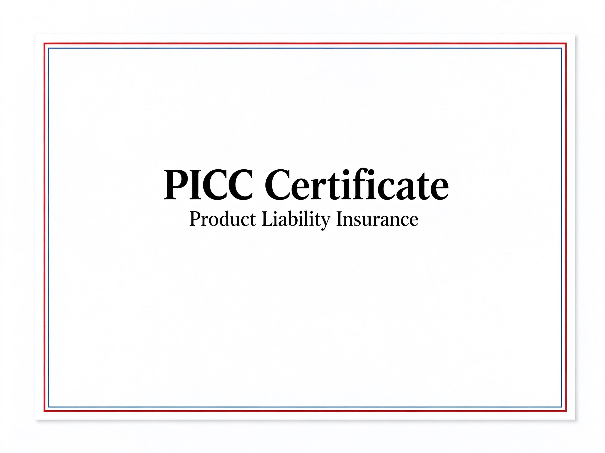 PICC Certificate
